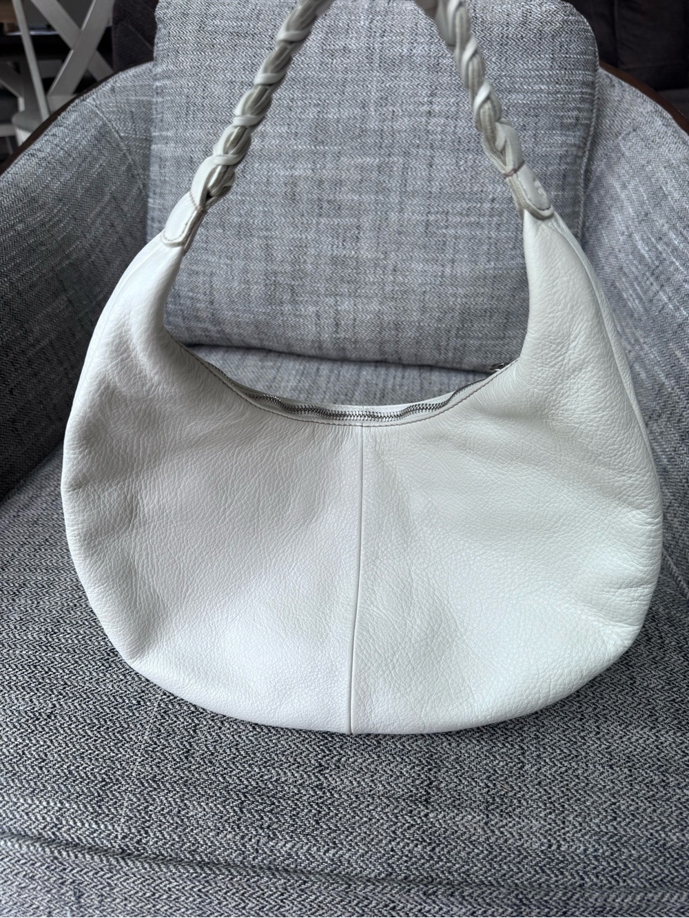 Banana Republic White Leather Hobo Bag